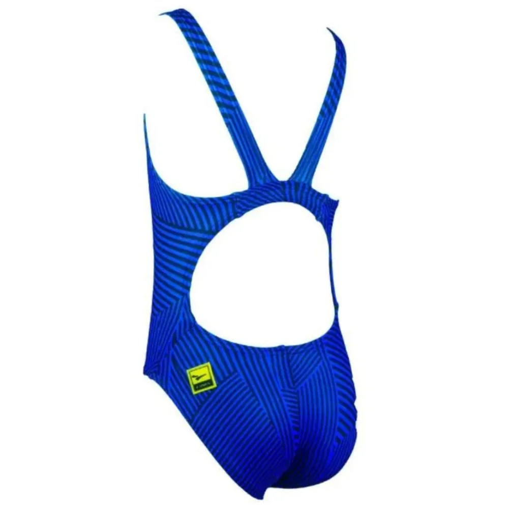 FINIS Training Swimwear Girls Size 22 Small Youth Blue Black Aquatuff Maze
